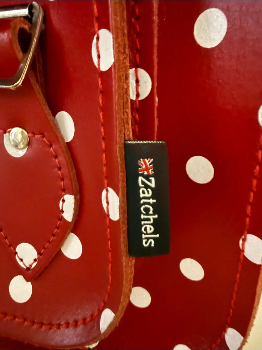 Polka Dot Red Satchel Shoulder Bag